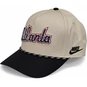 atlanta-braves-mlb-nike-rise-structured-beige-og-sort-buet-snapback-kasket