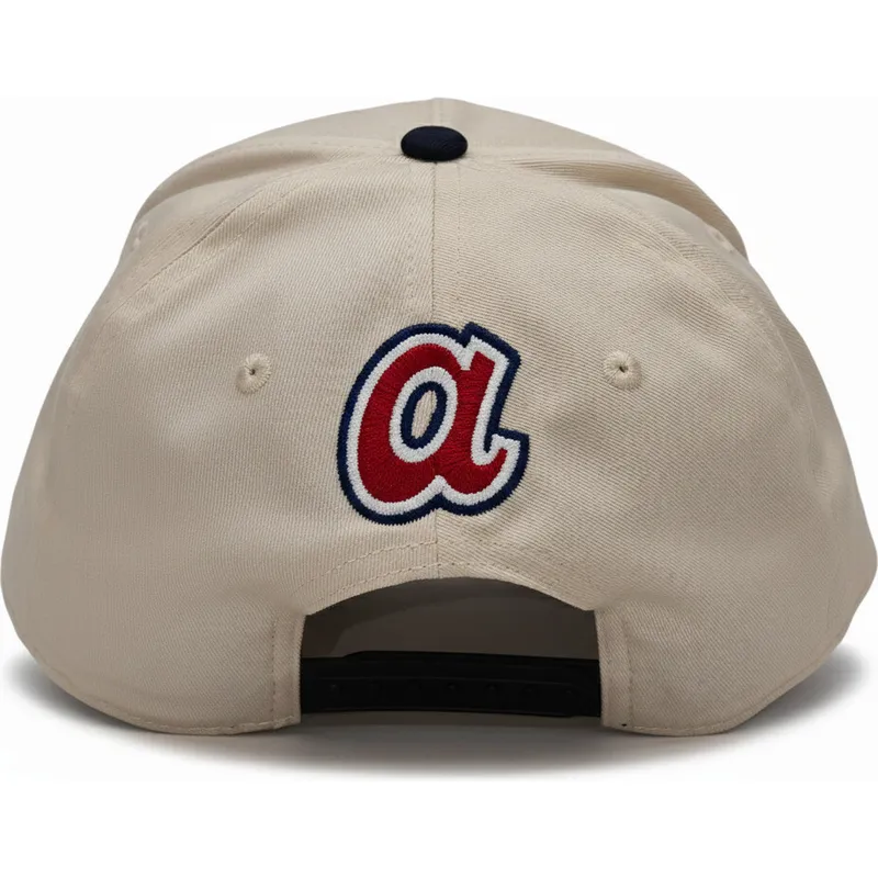 atlanta-braves-mlb-nike-rise-structured-beige-og-sort-buet-snapback-kasket