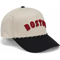 beige-og-sort-snapback-rise-structured-kasket-med-buet-skygge-fra-boston-red-sox-mlb-fra-nike