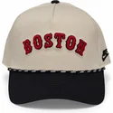 beige-og-sort-snapback-rise-structured-kasket-med-buet-skygge-fra-boston-red-sox-mlb-fra-nike