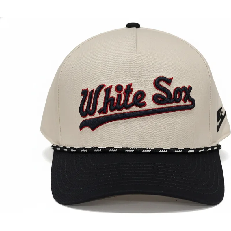 chicago-white-sox-mlb-nike-rise-structured-beige-og-sort-snapback-kasket-med-buet-skygge