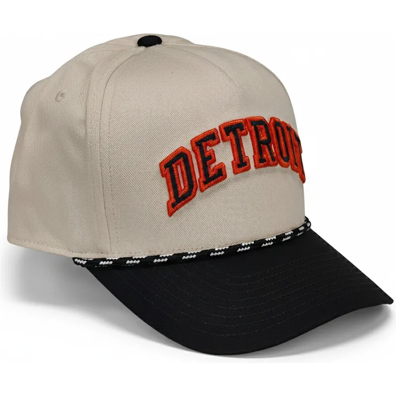 nike-detroit-tigers-mlb-rise-structured-beige-og-sort-snapback-kasket-med-buet-skygge