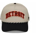 beige-og-sort-buet-kasket-snapback-rise-structured-fra-detroit-tigers-mlb-fra-nike