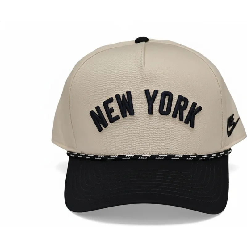 new-york-yankees-mlb-nike-rise-structured-beige-og-sort-snapback-buet-kasket