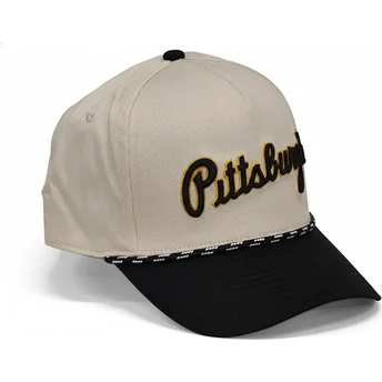 Pittsburgh Pirates MLB Nike Rise Structured beige og sort snapback kurvet kasket