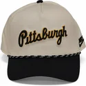 pittsburgh-pirates-mlb-nike-rise-structured-beige-og-sort-snapback-kurvet-kasket