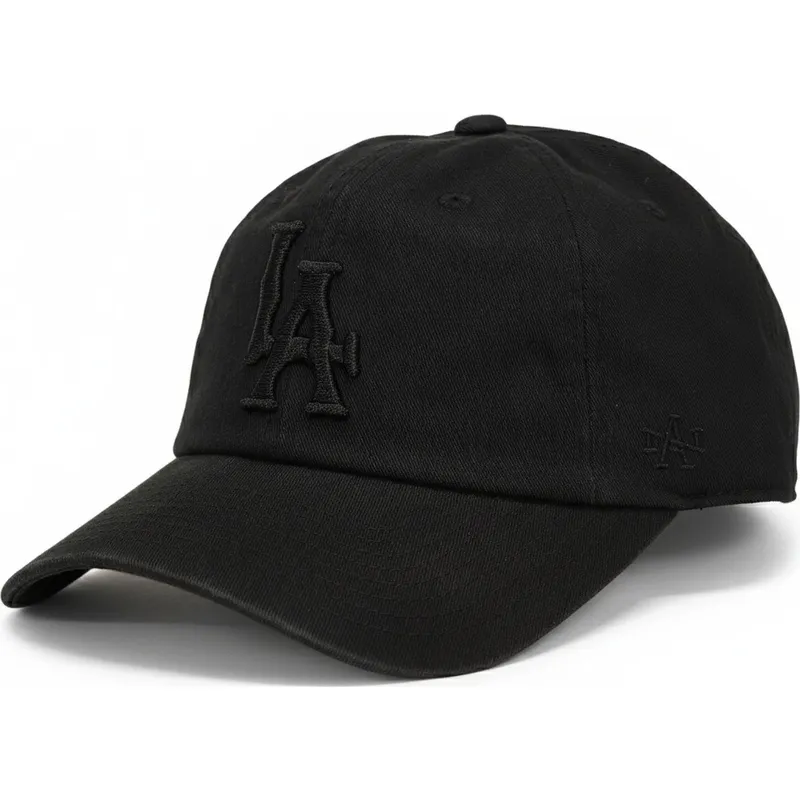 sort-justerbar-buet-kasket-med-sort-logo-los-angeles-dodgers-ballpark-fra-american-needle