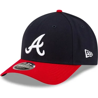 Gorra curva azul marino y roja snapback 9FORTY M-Crown Player Replica de Atlanta Braves MLB de New Era