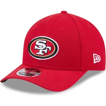 Rød curved snapback kasket 9FORTY M-Crown Team fra San Francisco 49ers NFL fra New Era