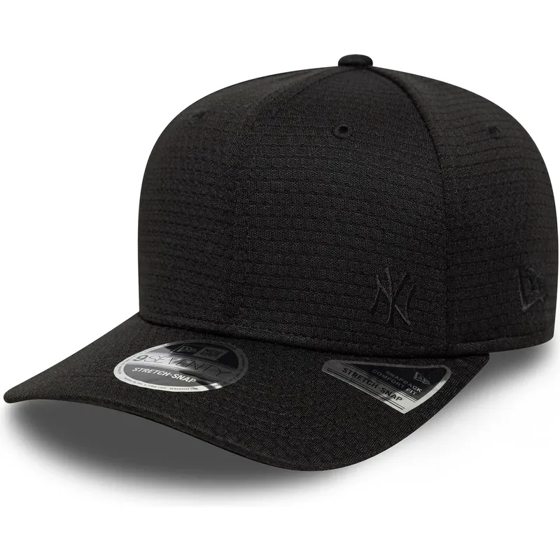 sort-buet-snapback-kasket-9seventy-stretch-snap-mesh-flawless-fra-new-york-yankees-mlb-fra-new-era