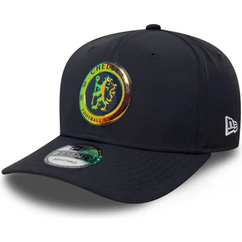 Marineblå buet kasket snapback 9SEVENTY Stretch Snap Iridescent fra Chelsea Football Club Premier League fra New Era