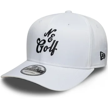 Hvid buet kasket snapback 9SEVENTY Stretch Snap Technical Golf fra New Era