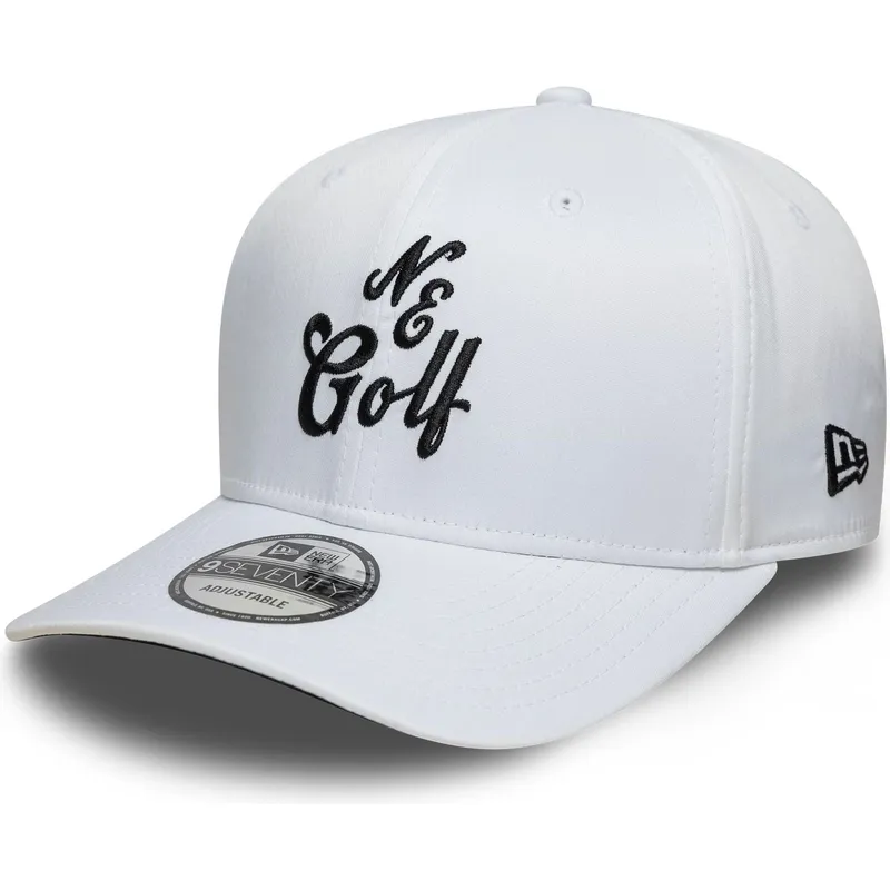 hvid-buet-kasket-snapback-9seventy-stretch-snap-technical-golf-fra-new-era