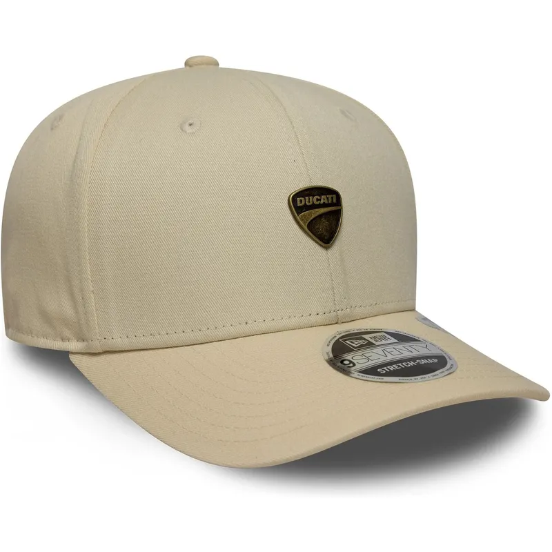 buet-beige-snapback-kasket-9seventy-stretch-snap-seasonal-fra-ducati-motor-motogp-fra-new-era