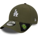 gron-justerbar-kurvet-kasket-9forty-recycled-midi-fra-los-angeles-dodgers-mlb-fra-new-era