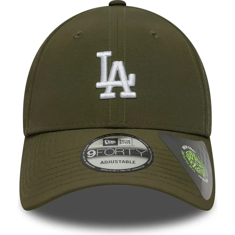 gron-justerbar-kurvet-kasket-9forty-recycled-midi-fra-los-angeles-dodgers-mlb-fra-new-era