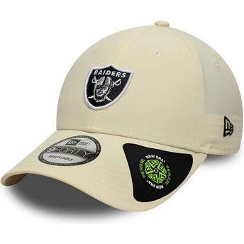 Buet beige justerbar 9FORTY Recycled Midi kasket fra Las Vegas Raiders NFL fra New Era