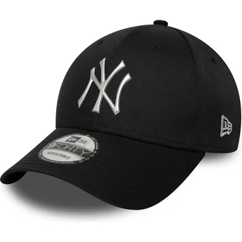 Sort buet snapback kasket 9FORTY Metallic fra New York Yankees MLB fra New Era