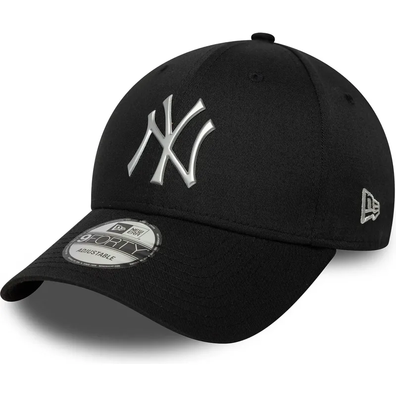 sort-buet-snapback-kasket-9forty-metallic-fra-new-york-yankees-mlb-fra-new-era