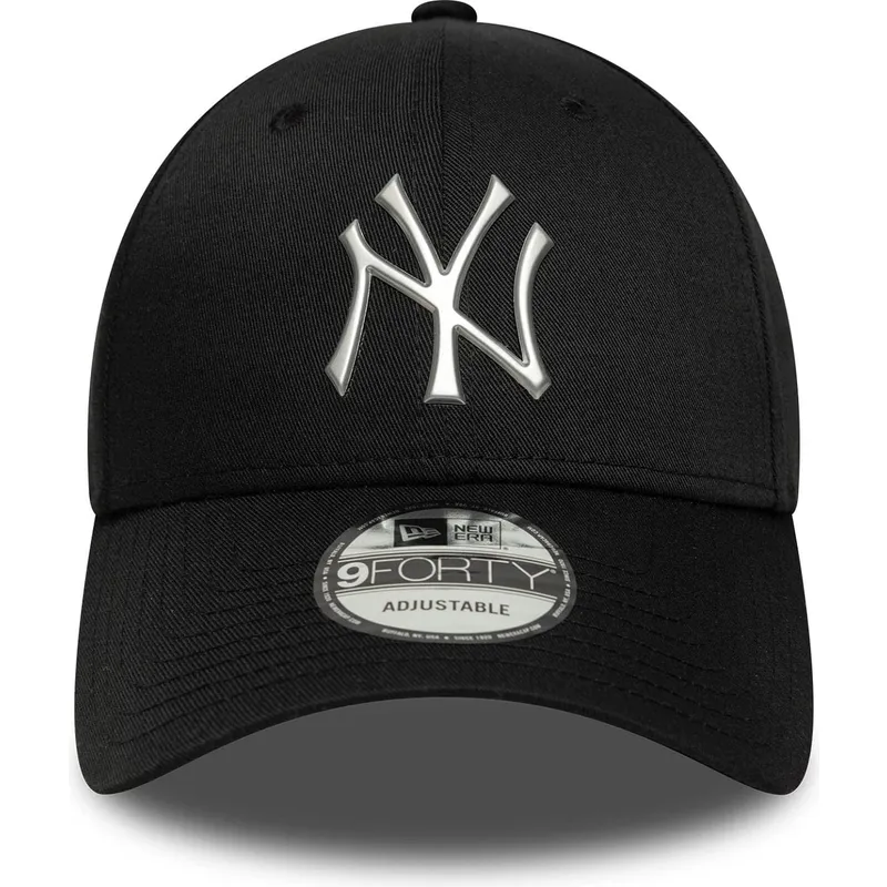 sort-buet-snapback-kasket-9forty-metallic-fra-new-york-yankees-mlb-fra-new-era