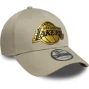 buet-beige-snapback-kasket-9forty-metallic-fra-los-angeles-lakers-nba-fra-new-era