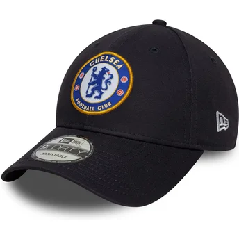 Marineblå curved snapback 9FORTY Core kasket fra Chelsea Football Club Premier League fra New Era