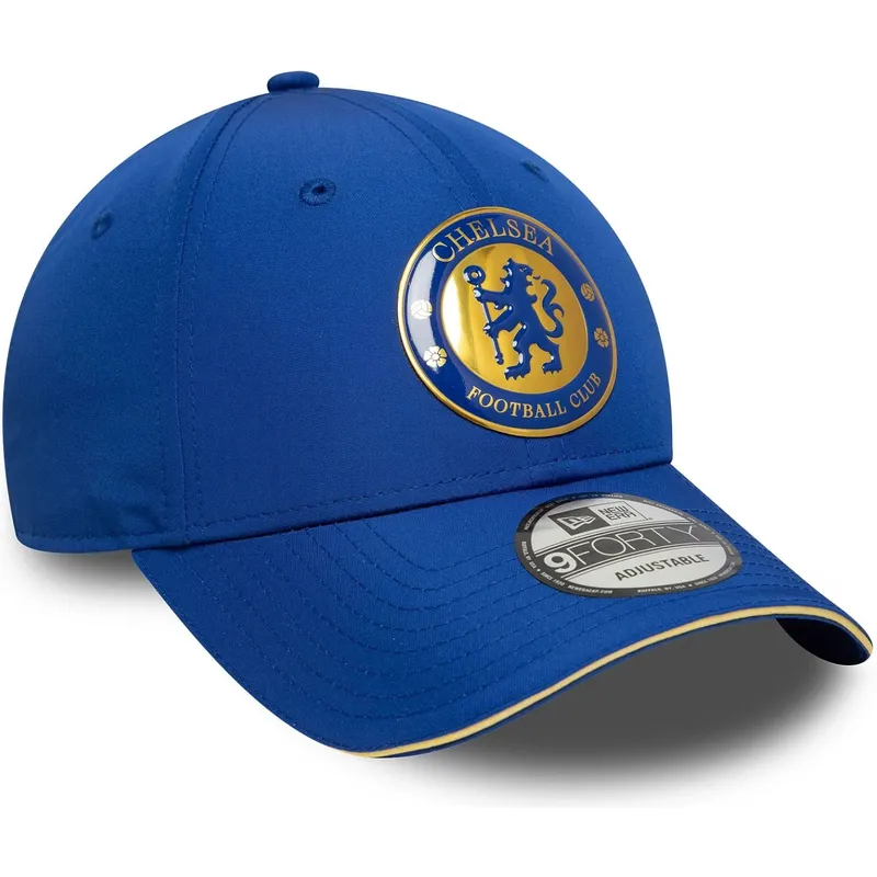 justerbar-bla-kurvet-kasket-9forty-retro-fra-chelsea-football-club-premier-league-fra-new-era