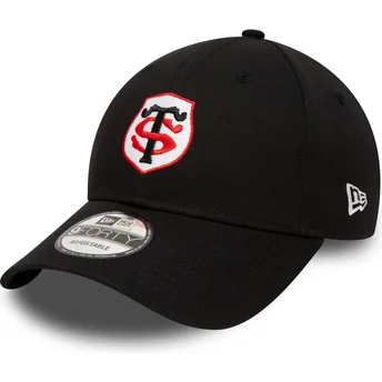Sort justerbar kurvet kasket 9FORTY Team Logo fra Stade Toulousain Top 14 fra New Era