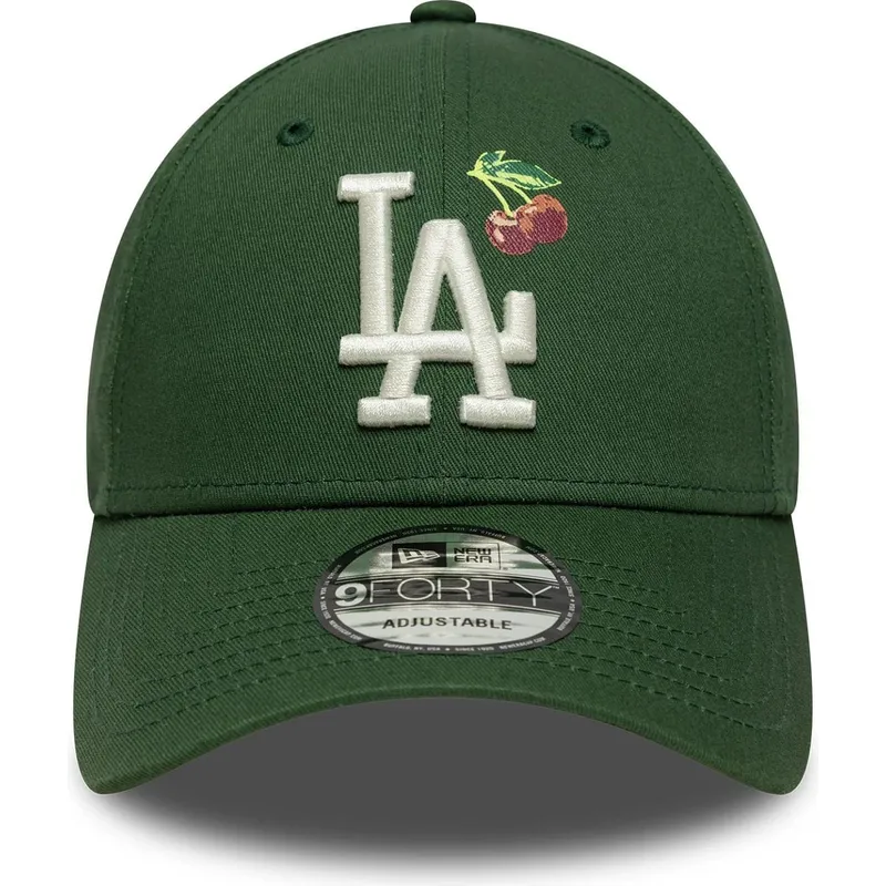 gron-justerbar-kurvet-kasket-9forty-fruit-icon-fra-los-angeles-dodgers-mlb-fra-new-era