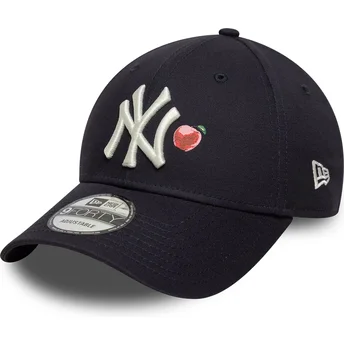 Justerbar marineblå kurvet kasket 9FORTY Fruit Icon fra New York Yankees MLB fra New Era