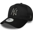 sort-buet-snapback-kasket-9forty-e-frame-metallic-fra-new-york-yankees-mlb-fra-new-era