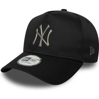 Sort buet snapback kasket 9FORTY E Frame Metallic fra New York Yankees MLB fra New Era