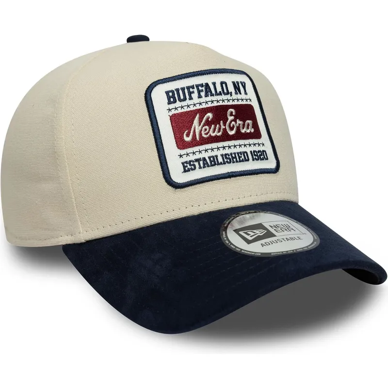 gorra-curva-beige-y-azul-marino-ajustable-9forty-e-frame-patch-suede-de-new-era