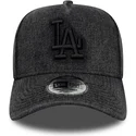 sort-buet-snapback-kasket-9forty-e-frame-denim-fra-los-angeles-dodgers-mlb-fra-new-era