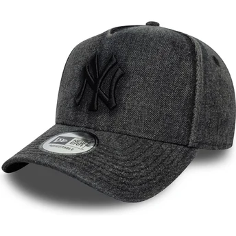 Sort buet snapback kasket 9FORTY E Frame Denim fra New York Yankees MLB fra New Era