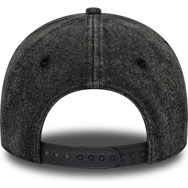 sort-buet-snapback-kasket-9forty-e-frame-denim-fra-new-york-yankees-mlb-fra-new-era