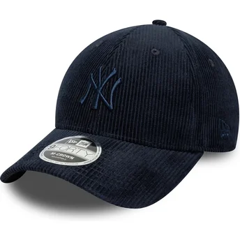 Justerbar marineblå buet kasket med marineblåt logo 9FORTY M-Crown Cord fra New York Yankees MLB fra New Era