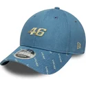 bla-buet-snapback-kasket-9forty-m-crown-denim-fra-valentino-rossi-vr46-motogp-fra-new-era