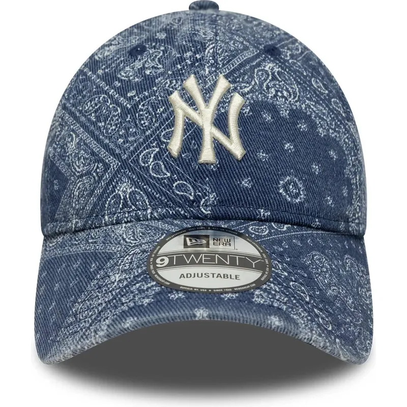 bla-justerbar-buet-kasket-9twenty-washed-paisley-fra-new-york-yankees-mlb-fra-new-era