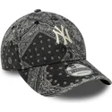 sort-justerbar-buet-kasket-9twenty-washed-paisley-fra-new-york-yankees-mlb-fra-new-era