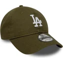 gron-justerbar-kurvet-kasket-9twenty-linen-fra-los-angeles-dodgers-mlb-fra-new-era