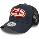 marinebla-trucker-kasket-a-frame-oval-canvas-distress-fra-new-era
