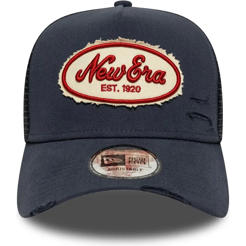 marinebla-trucker-kasket-a-frame-oval-canvas-distress-fra-new-era