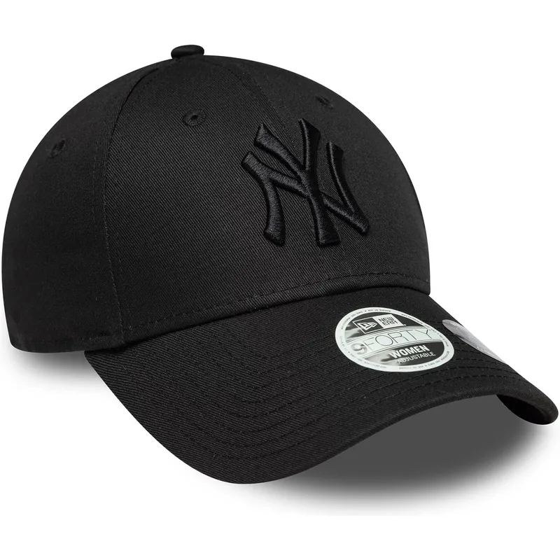 sort-justerbar-buet-kasket-med-sort-logo-til-kvinder-9forty-bow-back-fra-new-york-yankees-mlb-fra-new-era