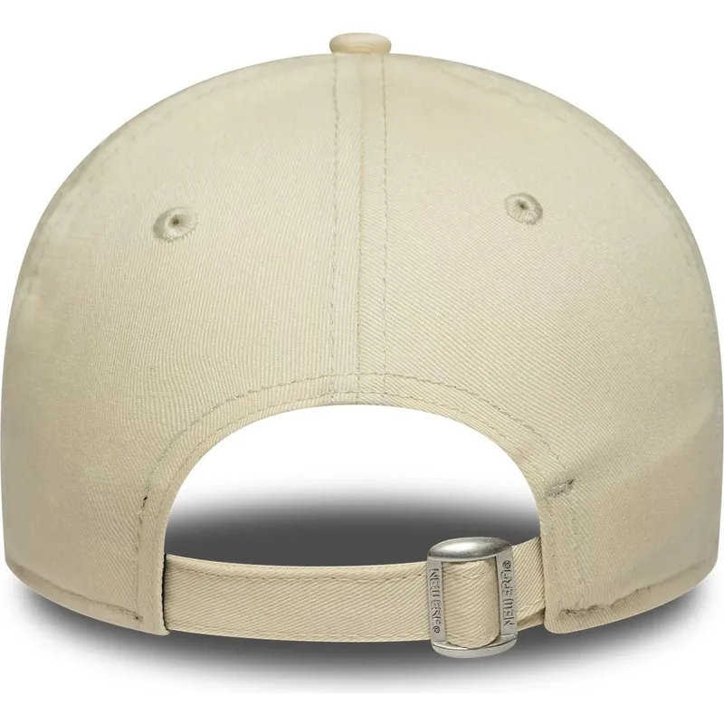 beige-justerbar-buet-kasket-med-beige-logo-til-kvinder-9twenty-league-essential-midi-fra-los-angeles-dodgers-mlb-fra-new-era
