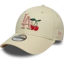 buet-beige-justerbar-kasket-til-born-9forty-fruit-icon-fra-new-york-yankees-mlb-fra-new-era