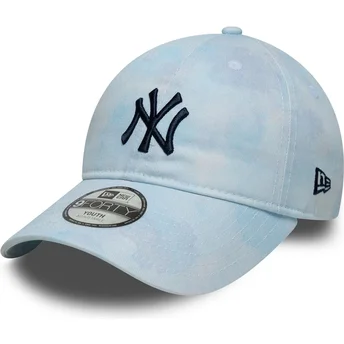 Justerbar blå buet kasket til dreng 9TWENTY Tie Dye fra New York Yankees MLB fra New Era