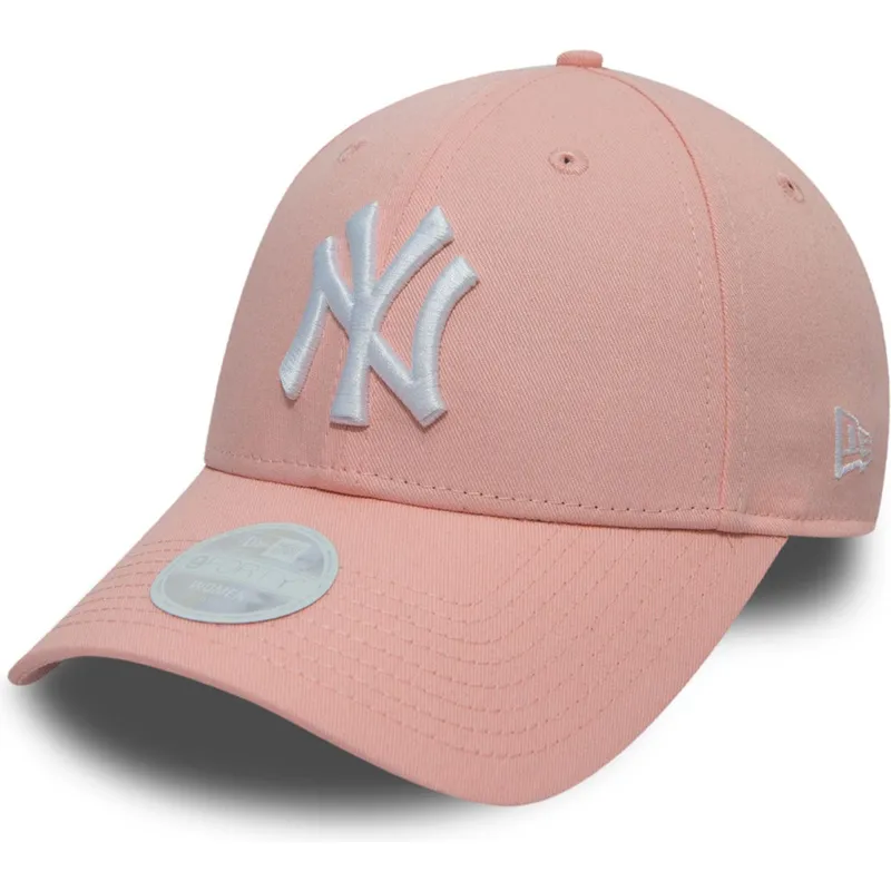 justerbar-lyserod-kurvet-kasket-9forty-league-essential-fra-new-york-yankees-mlb-fra-new-era