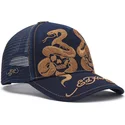 trucker-kasket-marinebla-skull-and-snakes-graphic-fra-ed-hardy