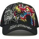 trucker-kasket-sort-dragon-and-roses-graphic-fra-ed-hardy